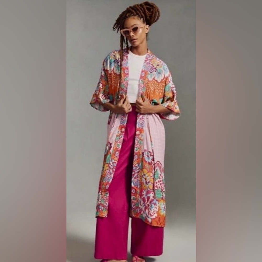 Conditions Apply Anthropologie Floral Kimono